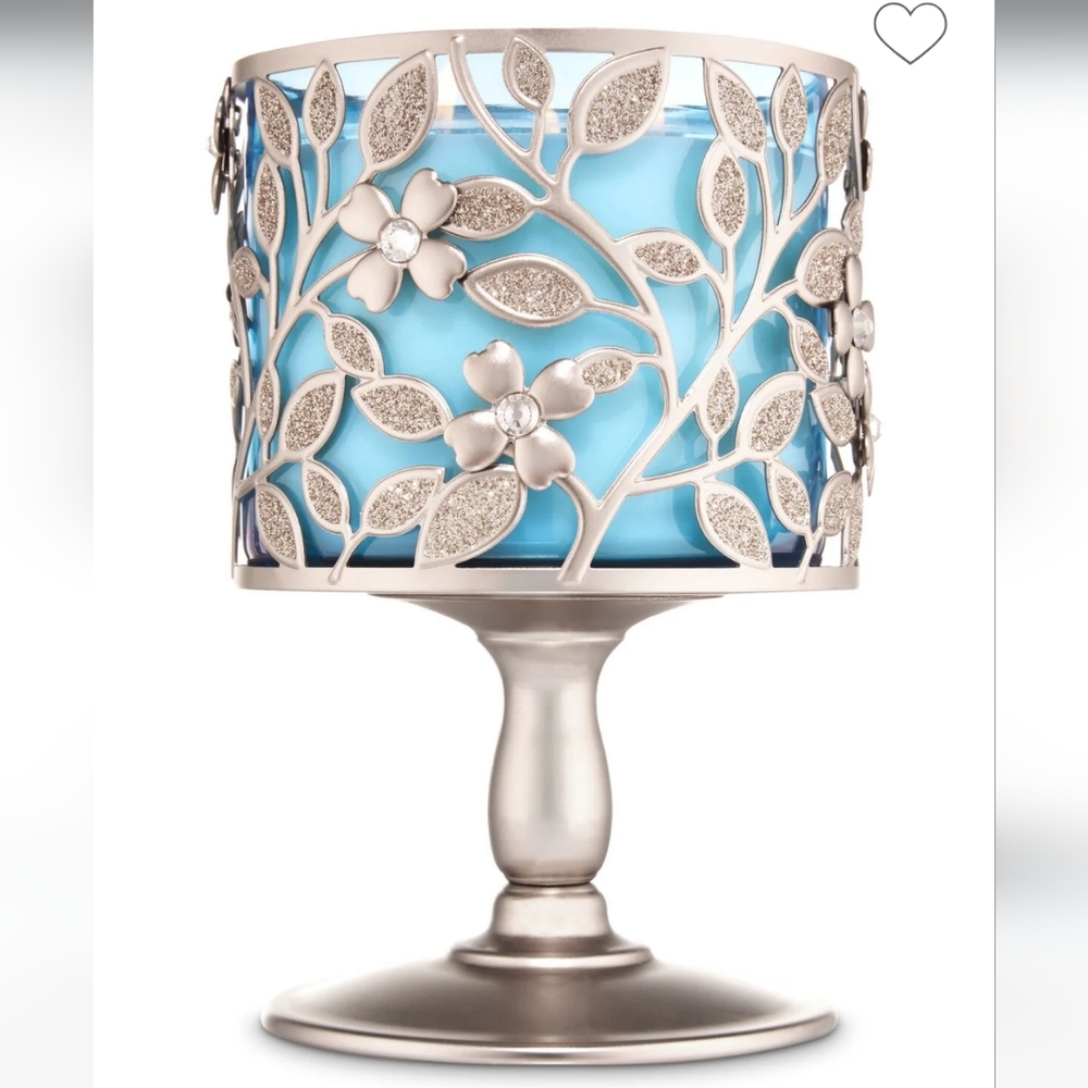 Bath and Body Works Dogwood Pedestal 3 Wick Candle Holder